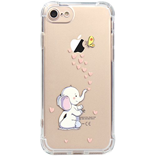 JAHOLAN Schutzhülle für iPhone SE 2022, 2020, 7, 8, 6, 6S, Elefant, Transparent, Tierdruck, Kristall, Schlank/Dünn JAHOLAN Schutzhülle für iPhone SE 2022, 2020, 7, 8, 6, 6S, Elefant, Transparent, Tierdruck, Kristall, Schlank/Dünn von JAHOLAN
