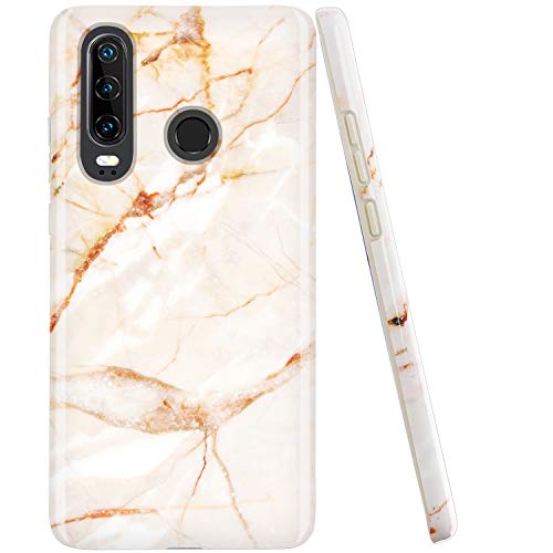 Jaholan Schutzhülle für Huawei P30 Lite, Marmor-Design, TPU-Gel, ultradünn, leicht, weich, für Huawei P30 Lite von JAHOLAN