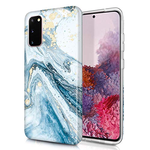 JAHOLAN Galaxy S20 Hülle Handyhülle TPU Silikon Weiche Schlank Schutzhülle Handytasche Flexibel Case Handy Hülle für Samsung Galaxy S20 - Marmor Glitter Sparkle Blue JAHOLAN Galaxy S20 Hülle Handyhülle TPU Silikon Weiche Schlank Schutzhülle Handytasche Flexibel Case Handy Hülle für Samsung Galaxy S20 - Marmor Glitter Sparkle Blue von JAHOLAN