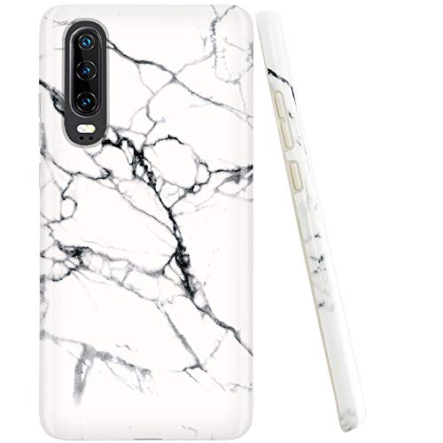 JAHOLAN Huawei P30 Hülle Handyhülle TPU Silikon Weiche Schlank Schutzhülle Handytasche Flexibel Case Handy Hülle für Huawei P30 - Marmor Weiß JAHOLAN Huawei P30 Hülle Handyhülle TPU Silikon Weiche Schlank Schutzhülle Handytasche Flexibel Case Handy Hülle für Huawei P30 - Marmor Weiß von JAHOLAN