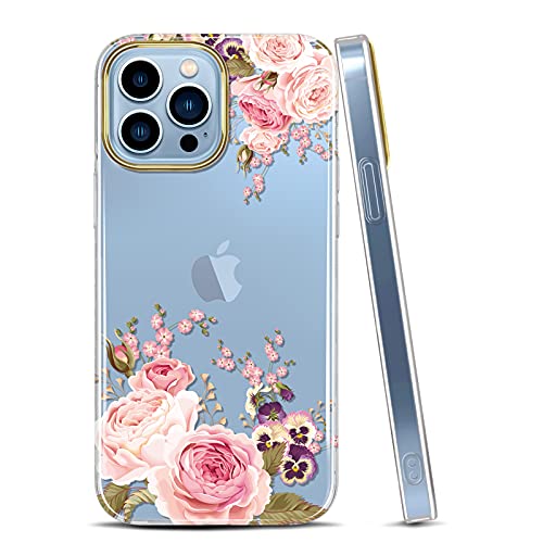 Jaholan Schutzhülle für iPhone 13 Pro, Silikon, transparent, TPU-Gel, Schutzhülle, ultradünn, leicht, weich, für iPhone 13 Pro 2021, 6,1 Zoll – Rosa Pink von JAHOLAN