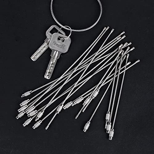 10 Stück Edelstahl EDC Schlüsselanhänger Tag Seil Draht Kabelschlaufe Schraubverschluss Gadget Ring Schlüssel Schlüsselanhänger Hanging Camp Hanging Hand Tool,1,5 mm x 100 mm 10 Stück Edelstahl EDC Schlüsselanhänger Tag Seil Draht Kabelschlaufe Schraubverschluss Gadget Ring Schlüssel Schlüsselanhänger Hanging Camp Hanging Hand Tool,1,5 mm x 100 mm von JAINGU