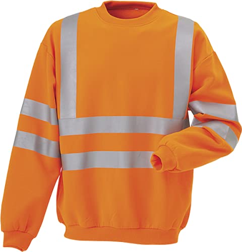 JAK Workwear 11-11115-084-02 Modell 11115 EN 20471 Klasse 3 Hi-Viz Sweatshirt, Orange, M Größe von JAK Workwear