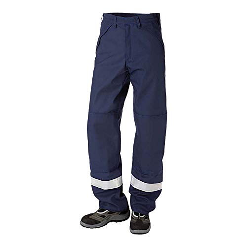 JAK Workwear 12-12001-046-092-90 Modell 12001 EN ISO 1149-5 Antiflame Bundhose, Marine/Königsblau, EU 52/92 Größe, 90cm Schrittlänge von JAK Workwear