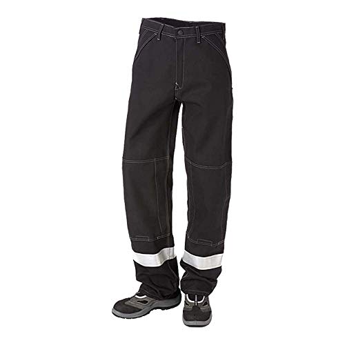 JAK Workwear 12-12001-051-084-82 Modell 12001 EN ISO 1149-5 Antiflame Bundhose, Schwarz/Grau, EU 48/84 Größe, 82cm Schrittlänge von JAK Workwear