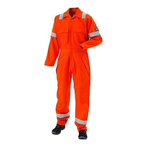 JAK Workwear 12-12104-007-05 Modell 12104 EN ISO 1149-5 Antiflame Kesselanzug, Orange, 2XL Größe von JAK Workwear