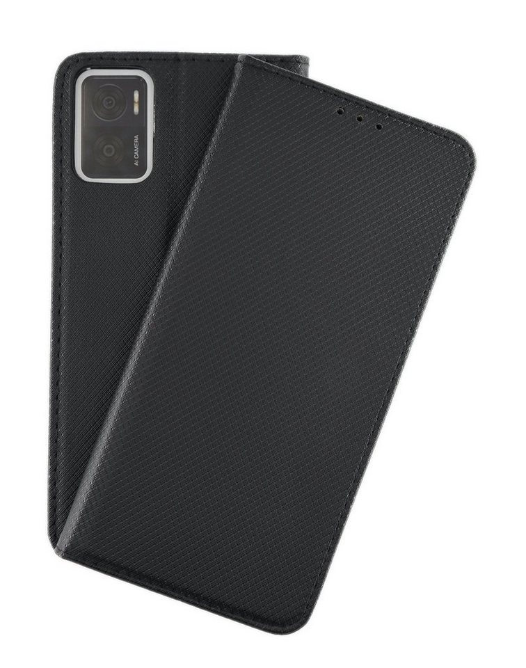 JAMCOVER Handyhülle Bookcase Texture - Handytasche für Motorola moto e22, moto e22i (16,51 cm/6,5 Zoll), schraffierte Oberfläche, Kartenfach und Standfunktion von JAMCOVER