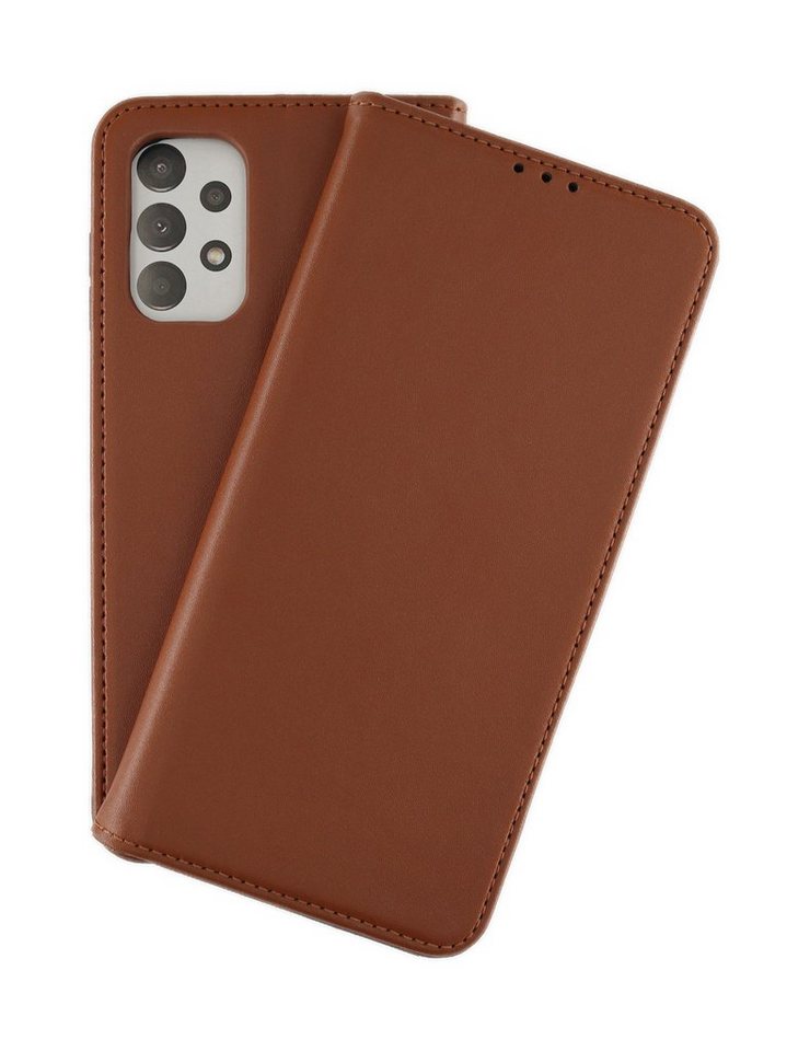JAMCOVER Handyhülle Echt Leder Bookcase - Handytasche für Samsung Galaxy A23 5G (16,72 cm/6,6 Zoll), Kartenfach und Standfunktion von JAMCOVER