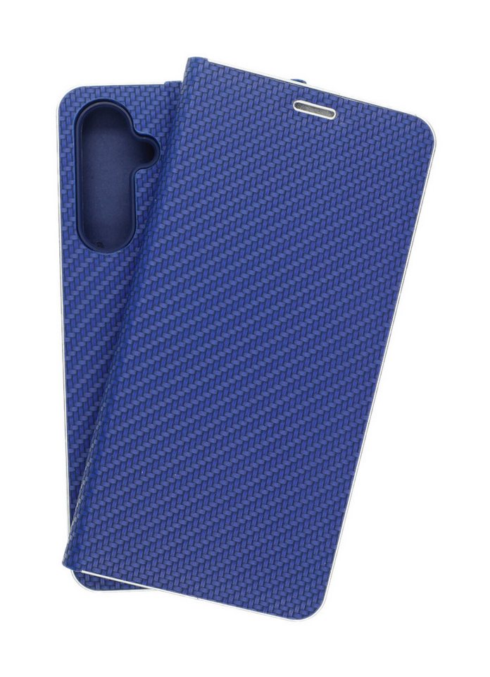 JAMCOVER Smartphone-Hülle Bookcase Carbon für Samsung Galaxy A16, Galaxy 16 5G 16,91 cm (6.7 Zoll), Kartenfach, Standfunktion und Aluminiumrahmen von JAMCOVER