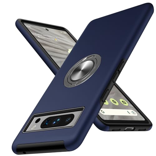 JAME for Pixel 8 Pro Case, Soft Bumper Google Pixel 8 Pro Case, with 360° Invisible Rotating Stand, TPU + PC Shockproof Protective Mobile Phone Case for Google 8 Pro 6.7 Inches, Blue von JAME