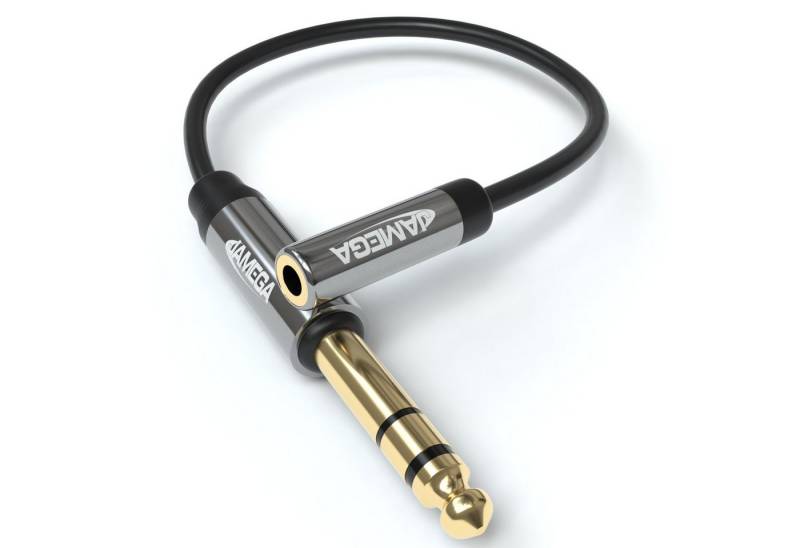 JAMEGA 0,1m Stereo Klinken Adapter 3,5mm Klinken Buchse auf 6,3mm Klinken Audio-Adapter von JAMEGA