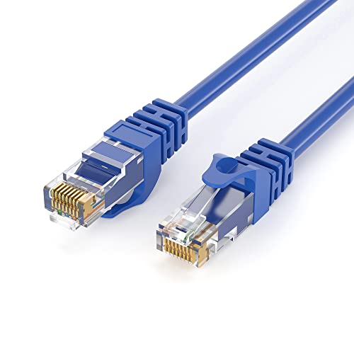 JAMEGA 0,25m CAT.6 Netzwerkkabel (RJ45) Patchkabel Ethernet Lan in blau| 1Gbit/s | 250MHz | kompatibel zu CAT.5 / CAT.5e / CAT.6 von JAMEGA