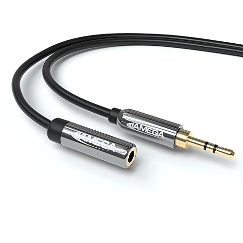 JAMEGA - 0,5m AUX Kabel Verlängerung | 3,5mm Klinkenbuchse zu 3,5mm Klinkenstecker | Audio Verlängerung Klinke Verlängerung von JAMEGA