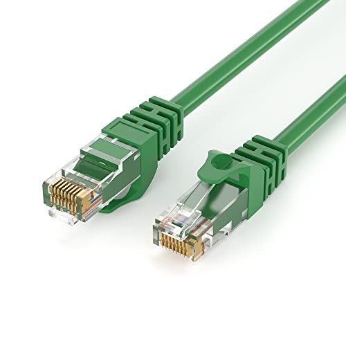 JAMEGA 0,5m CAT.6 Netzwerkkabel (RJ45) Patchkabel Ethernet Lan in grün| 1Gbit/s | 250MHz | kompatibel zu CAT.5 / CAT.5e / CAT.6 von JAMEGA