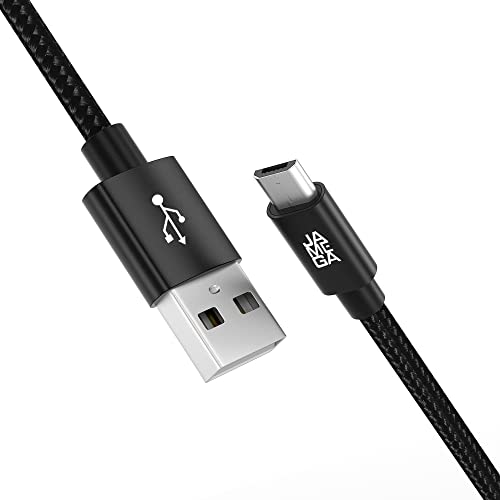 JAMEGA – 0,5m Premium Micro USB Kabel | Nylon geflochtenes USB Ladekabel Datenkabel für Micro USB Geräte kompatibel mit Samsung, HTC, Huawei, Sony, Nokia, Kindle, PS4 XBOX Controller – Schwarz von JAMEGA