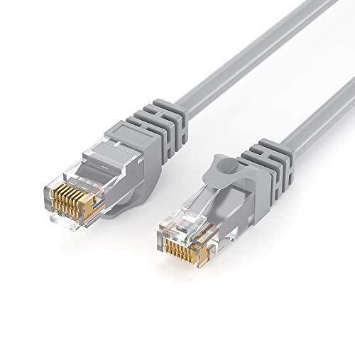 JAMEGA 1,5m CAT.6 Netzwerkkabel (RJ45) Patchkabel Ethernet Lan in grau| 1Gbit/s | 250MHz | kompatibel zu CAT.5 / CAT.5e / CAT.6 von JAMEGA