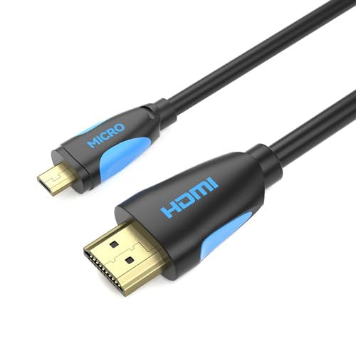 JAMEGA - 1,5m Micro HDMI-Kabel 2.0 | 4K Ultra HD 2160p / Full HD 1080p | 3D / ARC/CEC/HDR | High Speed mit Ethernet kompatibel mit Raspberry Pi 4, Gopro, Lenovo, TV, PC, Notebook von JAMEGA