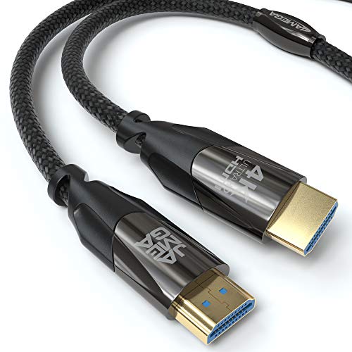 JAMEGA - 10m HDMI Kabel 2.0 - High Speed mit Ethernet - Ultra HD 4K 60Hz 4:2:0 HDR HDCP ARC CEC 3D 1080p Full HD Dolby Vision 16GBit s - Nylon Kabel 3 Fach geschirmt - Black Series von JAMEGA