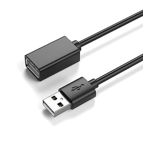 JAMEGA - 1m USB 2.0 Verlängerung USB Verlängerungskabel | USB-A Buchse auf A Stecker für USB-Stick, Tastatur, Drucker, Scanner, PS4/PS5 Controller, USB Hub, externe Festplatte usw. von JAMEGA