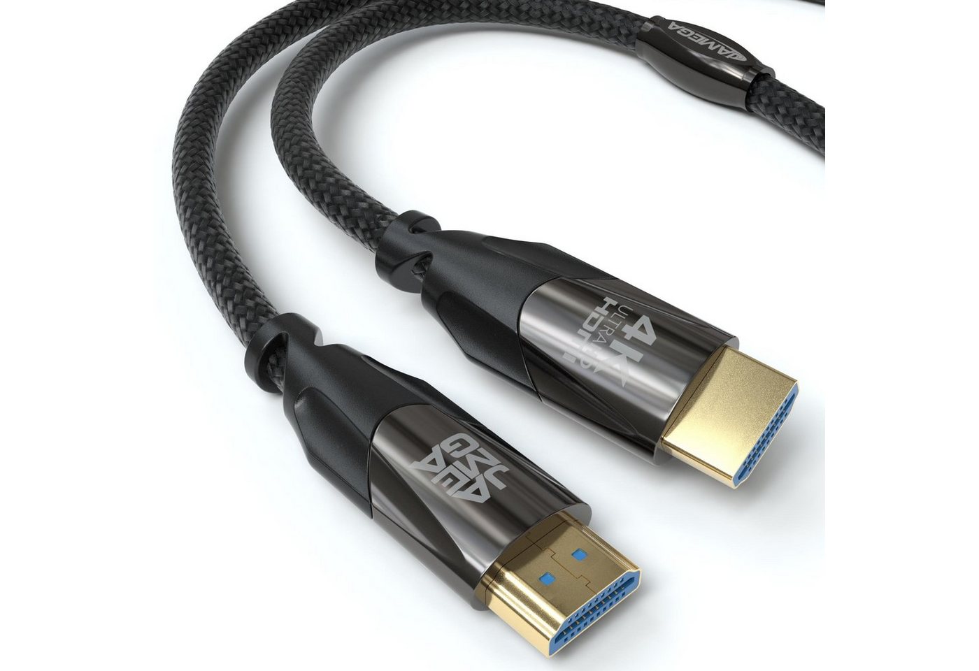 JAMEGA 2.0 HDMI 4K Kabel Ultra HighSpeed 18Gbit/s Ethernet 3D FULL HD U-HD HDMI-Kabel, HDMI 2.0, HDMI Typ-A-Stecker auf HDMI Typ-A-Stecker (50 cm) von JAMEGA