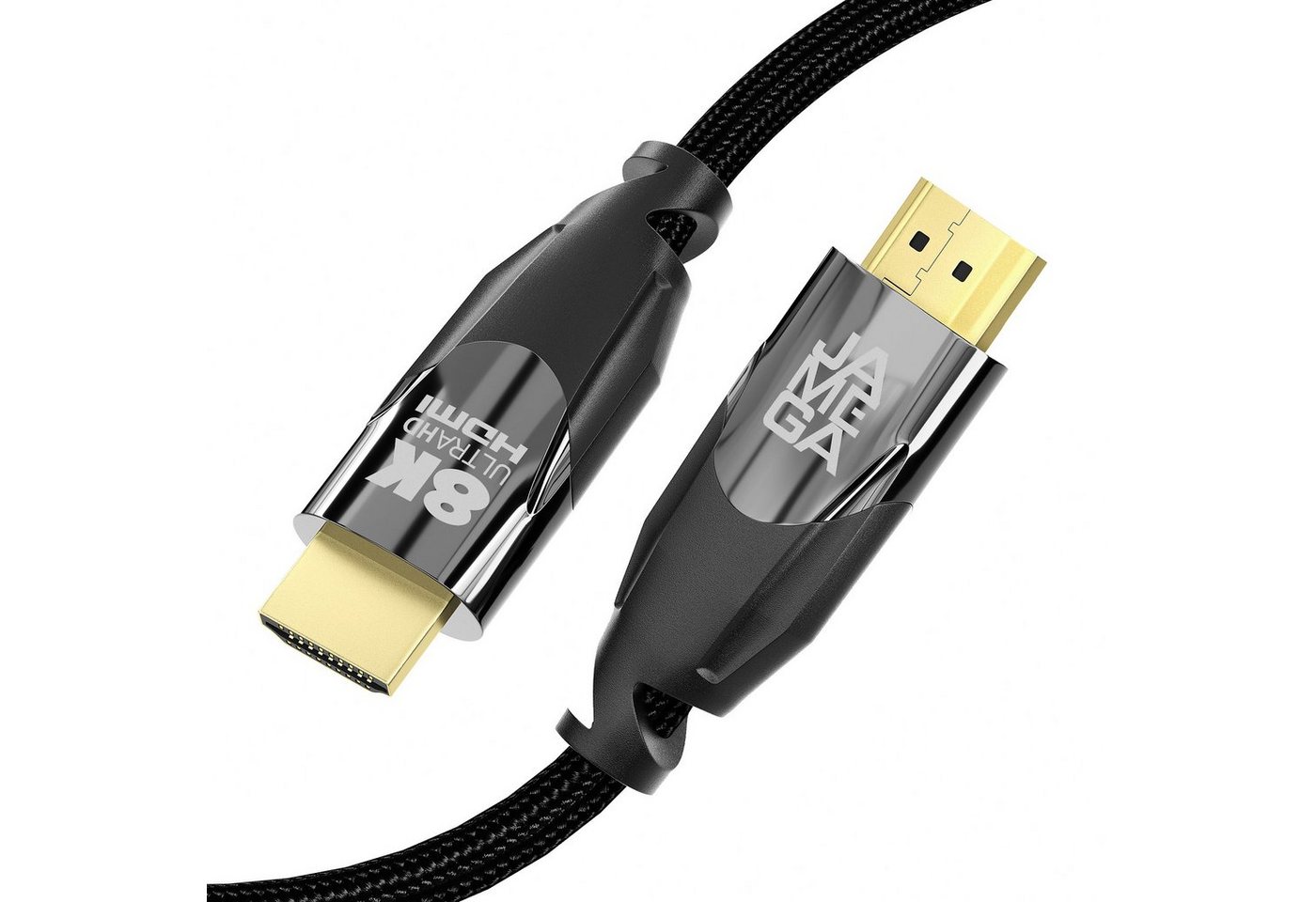 JAMEGA 2.1 HDMI 8K Kabel DSC Ultra HighSpeed 48Gbit/s Ethernet eARC UHD HDTV HDMI-Kabel, HDMI Typ-A-Stecker auf HDMI Typ-A-Stecker (200 cm) von JAMEGA