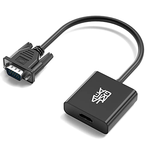 JAMEGA - 2er Pack VGA auf HDMI Adapter mit Audio-Unterstützung 1080P Auflösung VGA zu HDMI Adapter für Computer, PC, Laptop, Monitor, Beamer, HDTV UVM. von JAMEGA