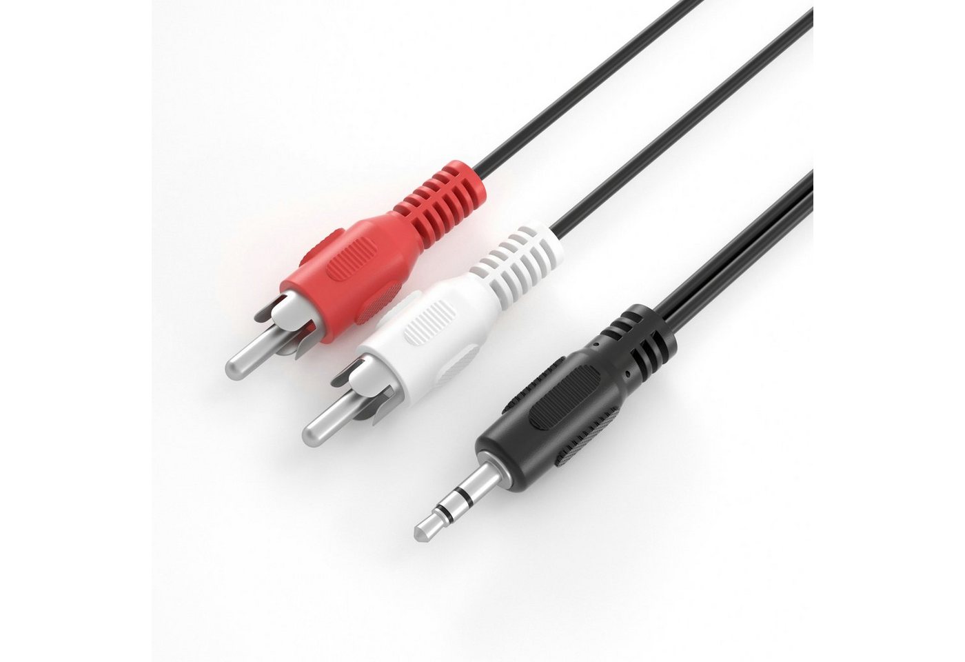 JAMEGA 3,5mm Klinke Stecker - 2x Cinch Stereo Audio AUX auf RCA Kopfhörer Audio-Kabel, CINCH, (150 cm) von JAMEGA