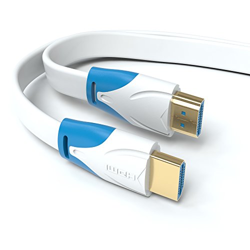 JAMEGA 3m HDMI 2.0 Kabel Flach Weiß 4K@60Hz | kompatibel mit HDMI 2.0a/b, 2.0, 1.4a | Unterstützt Ultra HD, 4K, 3D, Full HD, 1080p, HDR, ARC, Highspeed mit Ethernet JAMEGA 3m HDMI 2.0 Kabel Flach Weiß 4K@60Hz | kompatibel mit HDMI 2.0a/b, 2.0, 1.4a | Unterstützt Ultra HD, 4K, 3D, Full HD, 1080p, HDR, ARC, Highspeed mit Ethernet von JAMEGA