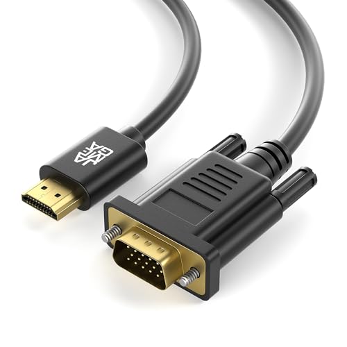 JAMEGA - 3m HDMI zu VGA Konverter-Kabel | Vergoldete HDMI auf VGA D-SUB 15 Pin HDTV 1080P Auflösung umwandeln kompatibel mit Computer, Desktop, Laptop, PC, Monitor Beamer von JAMEGA