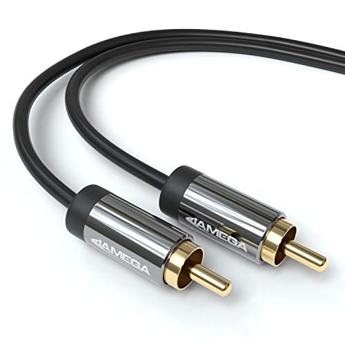 JAMEGA – 3m Subwoofer Kabel | Cinch RCA Digitales Koaxialkabel |Mehrfach Geschirmt 24K vergoldete Stecker |Audio Kabel für Subwoofer, HIFI Anlagen, AV Receiver, Verstärker, Heimkino uvm. von JAMEGA