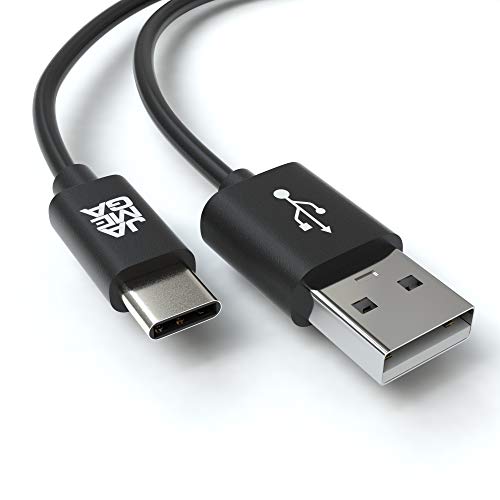 JAMEGA – 3m USB Typ C Kabel Schwarz | 3A USB C Ladekabel und Datenkabel Fast Charge Snyc schnellladekabel kompatibel mit Samsung Galaxy S10/S9/S8+, Sony Xperia XZ, Huawei P30/P20 von JAMEGA