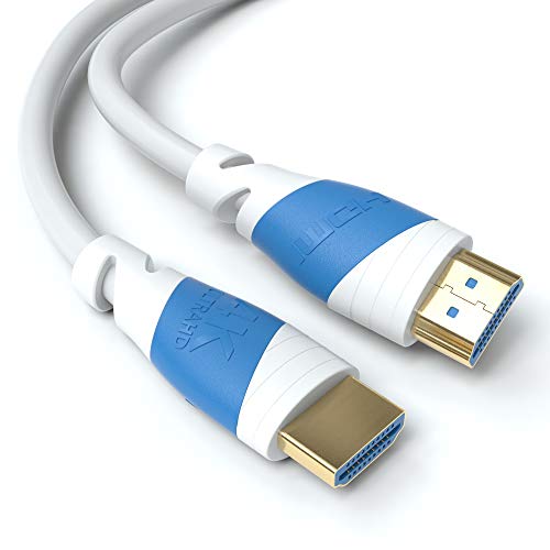 JAMEGA - 4m HDMI-Kabel 2.0 a/b Weiß - High Speed mit Ethernet - Ultra HD 4K 60Hz 4:4:4 HDR HDCP ARC 2160p CEC 3D 1080p Full HD Dolby Vision 18GBit s JAMEGA - 4m HDMI-Kabel 2.0 a/b Weiß - High Speed mit Ethernet - Ultra HD 4K 60Hz 4:4:4 HDR HDCP ARC 2160p CEC 3D 1080p Full HD Dolby Vision 18GBit s von JAMEGA
