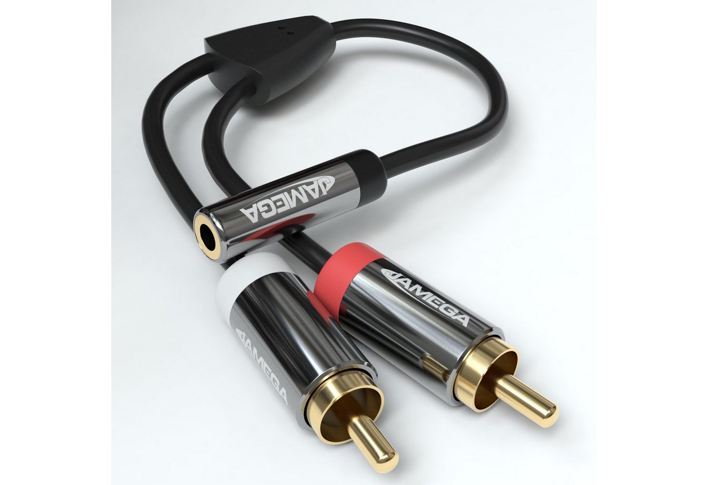 JAMEGA Cinch Klinke Adapter Aux zu Cinch 3.5mm Klinken Buchse auf 2 RCA Cinch Audio-Adapter von JAMEGA