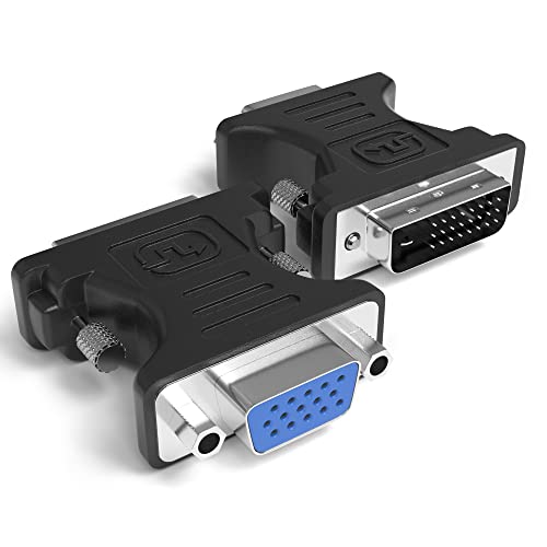 JAMEGA – DVI-D 24+1 auf VGA Adapter | DVI zu VGA Konverter Full HD 1080p 24+1 DVI Stecker zu VGA BuchseDual-Link Digital auf Analog für PC, Grafikkarten, Gaming, Laptop, Monitore, Beamer 2er Set von JAMEGA