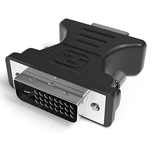 JAMEGA – DVI-D 24+1 auf VGA Adapter | DVI zu VGA Konverter Full HD 1080p 24+1 DVI Stecker zu VGA BuchseDual-Link Digital auf Analog für PC, Grafikkarten, Gaming, Laptop, Netbook, Monitore, Beamer von JAMEGA