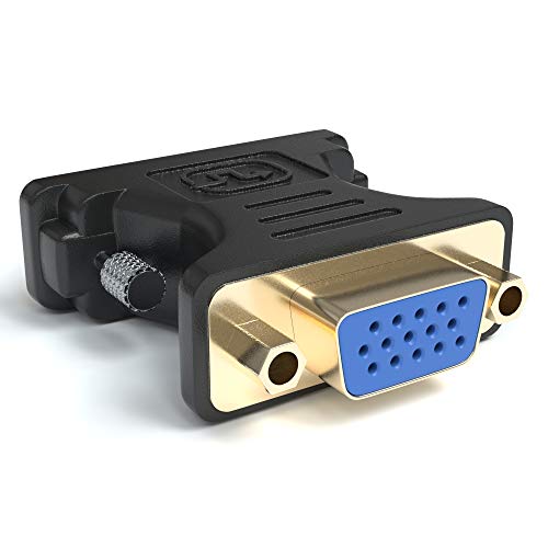 JAMEGA – DVI-I 24+5 auf VGA Adapter | DVI zu VGA Konverter Full HD 1080p 24+5 DVI Stecker zu VGA Buchse Digital auf Analog für PC, Grafikkarten, Gaming, Laptop, Netbook, Monitore, Beamer UVM. von JAMEGA