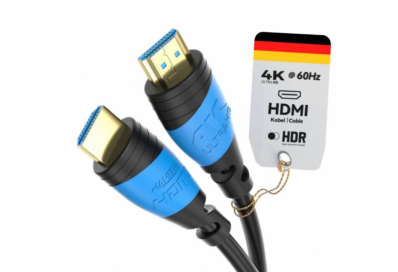 JAMEGA HDMI 2.0 Kabel High Speed mit Ethernet 4K HDR 2160p 3D Full U-HD ARC HDMI-Kabel, HDMI 2.0, HDMI Typ-A-Stecker auf HDMI Typ-A-Stecker (50 cm) von JAMEGA