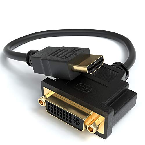 JAMEGA – HDMI auf DVI Adapter 2er Pack | HDMI Stecker zu DVI Buchse 24+5 DVI auf HDMI Kabel Konverter Adapterkabel | 4K High Speed HDTV bis zu 1080P Full HD vergoldete Kontakte für TV, Beamer, PC uvm. von JAMEGA