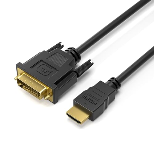 JAMEGA HDMI auf DVI Adapter Kabel 5m – Bidirektionales Kabel (HDMI zu DVI und DVI auf HDMI) 24+1, DVI auf HDMI Kabel mit 1080P Highspeed FullHD 3D Dual Link Adapter Konverter für Laptop von JAMEGA