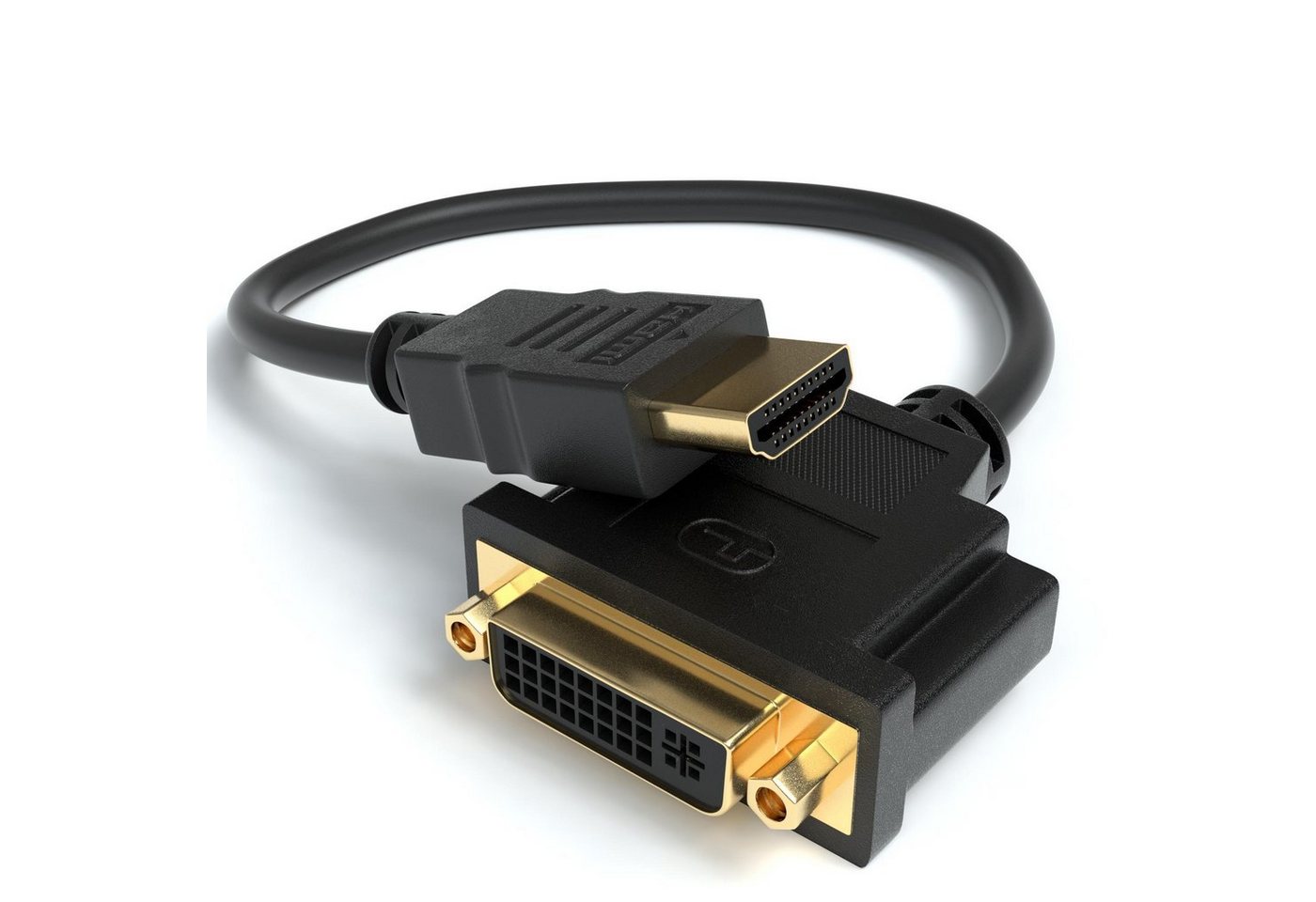 JAMEGA HDMI zu DVI Adapter DVI-I (24+5) Buchse auf HDMI Stecker 4K 1080P HDMI-Adapter von JAMEGA