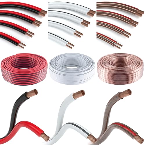 JAMEGA - Lautsprecherkabel Hifi Audio Kabel Auto Boxenkabel Boxen - mehrere Größen und Längen für Lautsprecher & Surround Systeme aus einer Kupferlegierung, 2 x 0,75mm², weiß, 100m JAMEGA - Lautsprecherkabel Hifi Audio Kabel Auto Boxenkabel Boxen - mehrere Größen und Längen für Lautsprecher & Surround Systeme aus einer Kupferlegierung, 2 x 0,75mm², weiß, 100m von JAMEGA