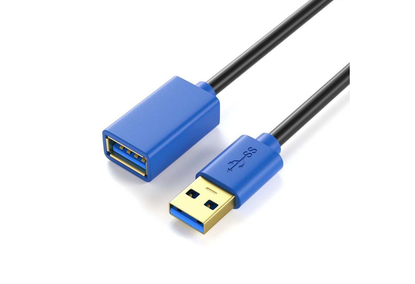 JAMEGA USB 3.0 Verlängerungskabel, USB-A Stecker zu USB-A Buchse Erweiterung USB-Kabel, USB, USB A (50 cm) von JAMEGA