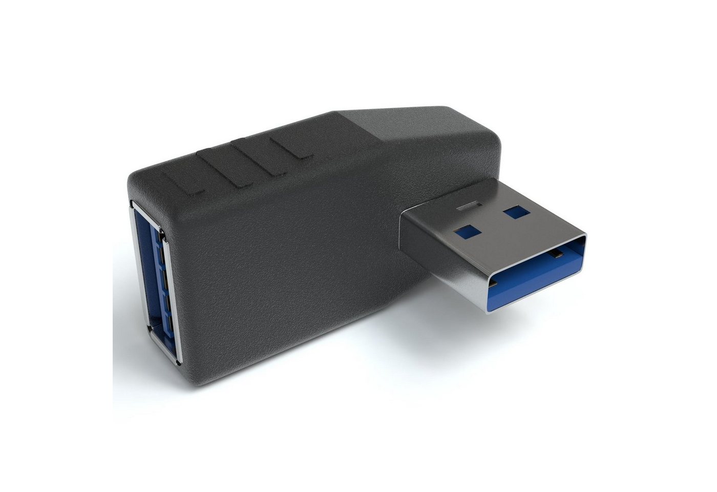 JAMEGA USB 3.0 Winkel Adapter rechts 90° Grad Winkeladapter A Stecker zu A USB-Adapter von JAMEGA