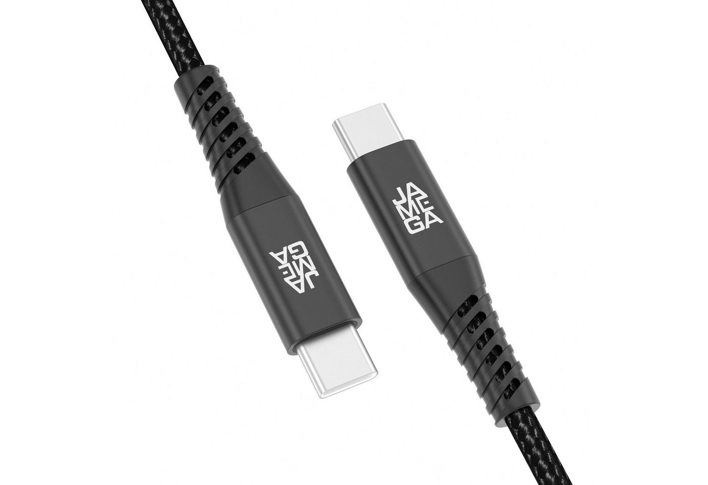 JAMEGA USB-C Kabel 480Mbps 60W USB C zu USB C Metall Plug - verschiedene USB-Kabel, USB Typ C, (100 cm) von JAMEGA