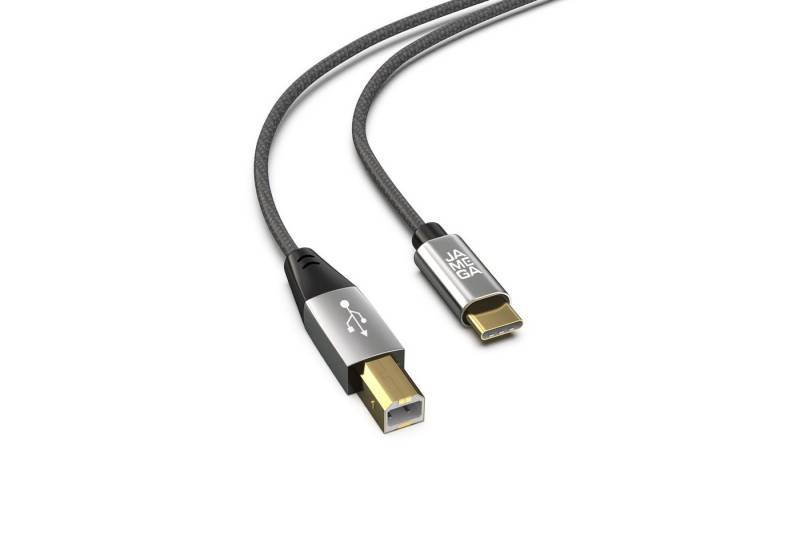 JAMEGA USB C auf USB B Druckerkabel Scannerkabel Datenkabel HP Canon Dell USB-Kabel, USB-A Stecker, USB-B Stecker, (50 cm) von JAMEGA