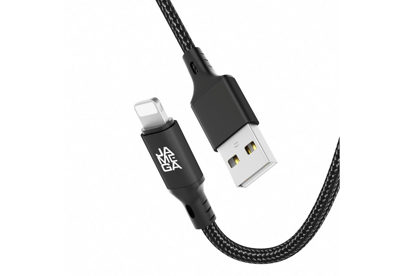 JAMEGA USB Kabel kompatibel mit iPhone Nylon USB A auf 8-Pin Ladekabel - Lightningkabel, USB A, 8-Pin (100 cm) von JAMEGA