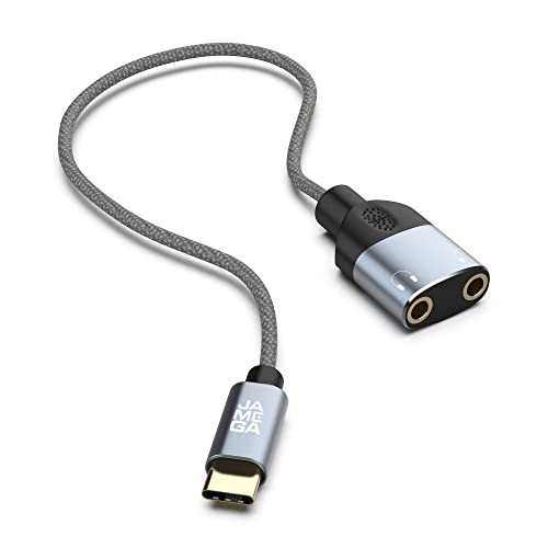 JAMEGA – USB Typ C auf 2X 3,5mm Klinke Buchse – Aux Splitter Stereo Aux Adapter Kabel Klinkenkabel Audiokabel USB C Stecker auf Doppel Aux Buchse für Handy Smartphone Tablet Kopfhörer JAMEGA – USB Typ C auf 2X 3,5mm Klinke Buchse – Aux Splitter Stereo Aux Adapter Kabel Klinkenkabel Audiokabel USB C Stecker auf Doppel Aux Buchse für Handy Smartphone Tablet Kopfhörer von JAMEGA