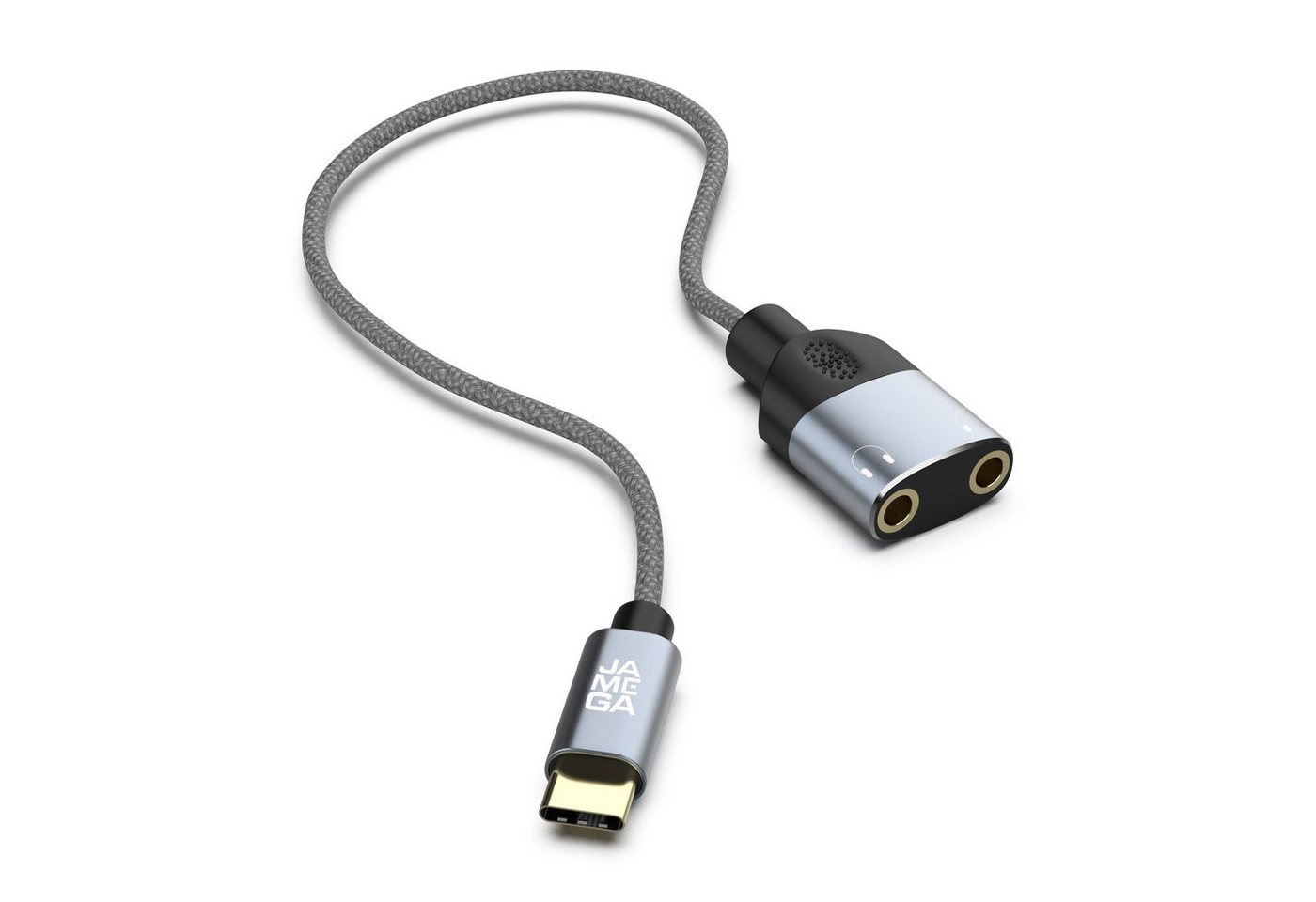 JAMEGA USB Typ C auf 2x 3,5mm Klinke Buchse Aux Splitter Klinken Adapter USB-Adapter von JAMEGA