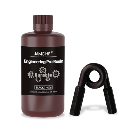 Engineering Pro Resin, JAMG HE Upgraded Art-Engineering Toughness Non-Brittle New 3D Printer Resin for UV-Curing Photopolymer High Precision Low Odor LCD DLP SLA 405nm Resin Black Engineering Pro Resin, JAMG HE Upgraded Art-Engineering Toughness Non-Brittle New 3D Printer Resin for UV-Curing Photopolymer High Precision Low Odor LCD DLP SLA 405nm Resin Black von JAMG HE