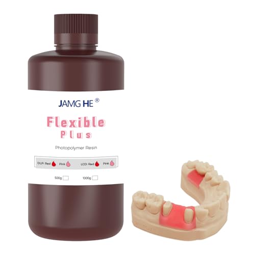 Gingiva Mask Flexible 3D Printer Resin, JAMG HE 3D Printer Gingiva Mask Flexible Artificial Gums Resin Pink 500G von JH JAMG HE